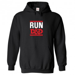 Run D&D Classic Unisex Kids and Adults Pullover Hoodie For Gaming Lovers